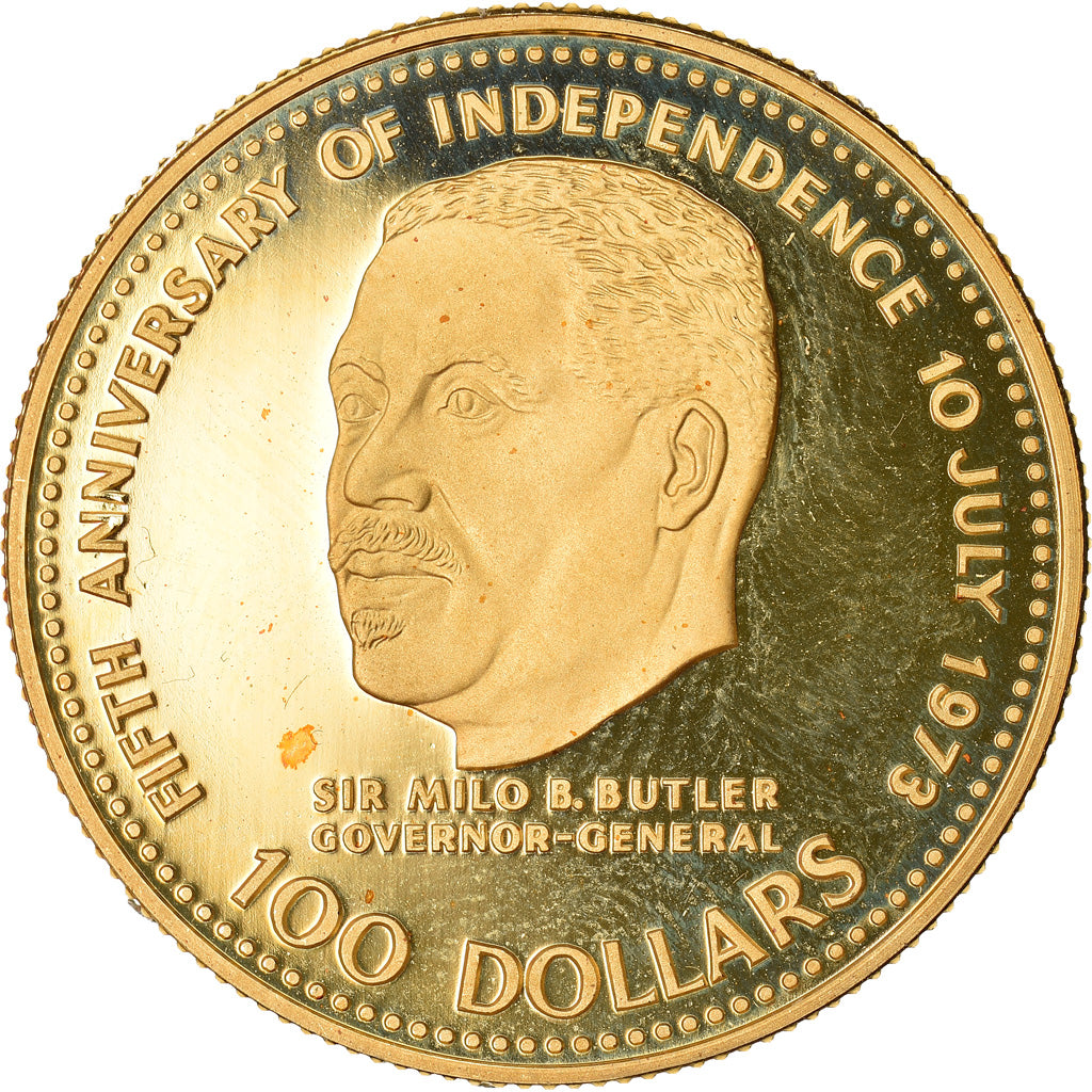 Coin, Bahamas, Elizabeth II, 100 Dollars, 1978, Proof, MS(65-70), Gold, KM:81
