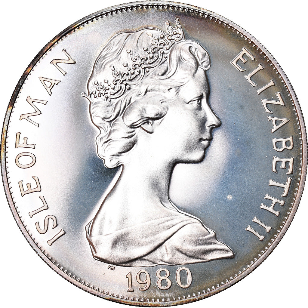 Coin, Isle of Man, Elizabeth II, Crown, 1980, Pobjoy Mint, MS(64)
