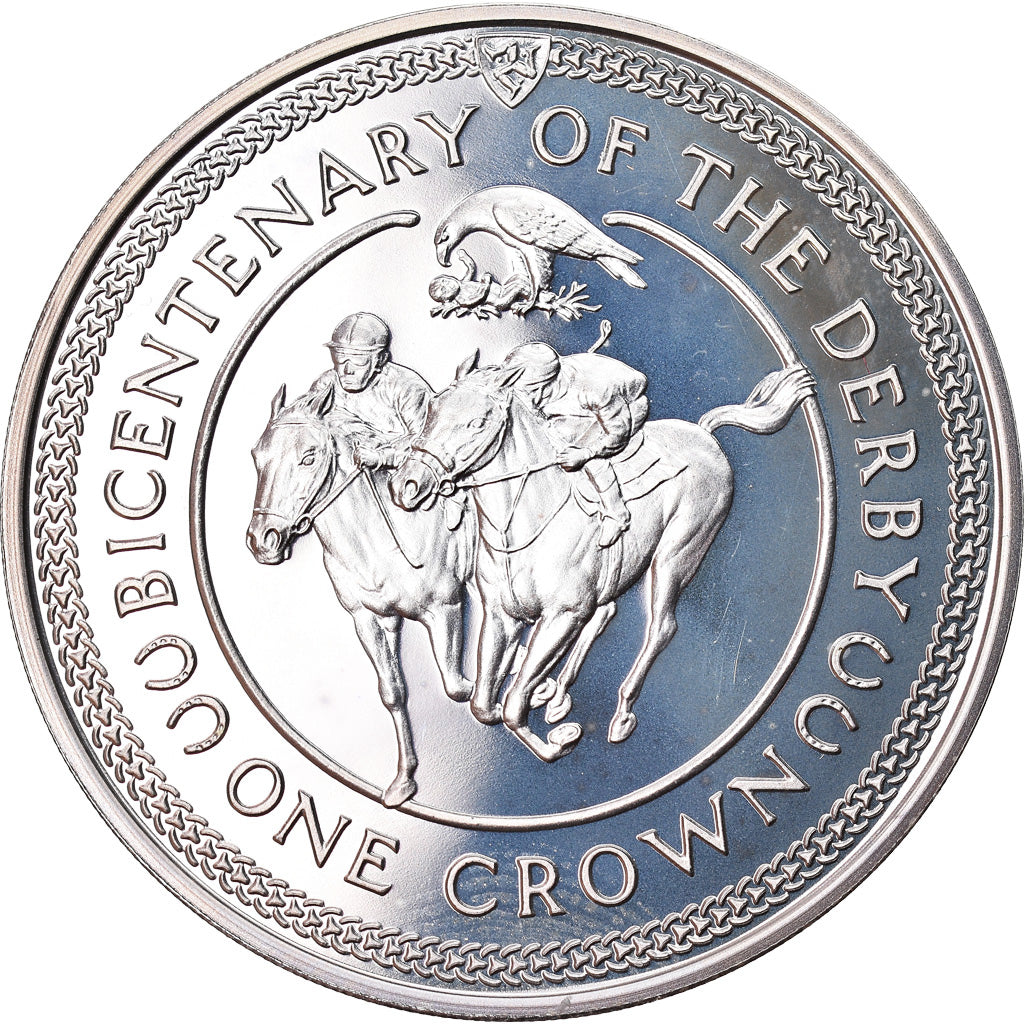 Coin, Isle of Man, Elizabeth II, Crown, 1980, Pobjoy Mint, MS(64)
