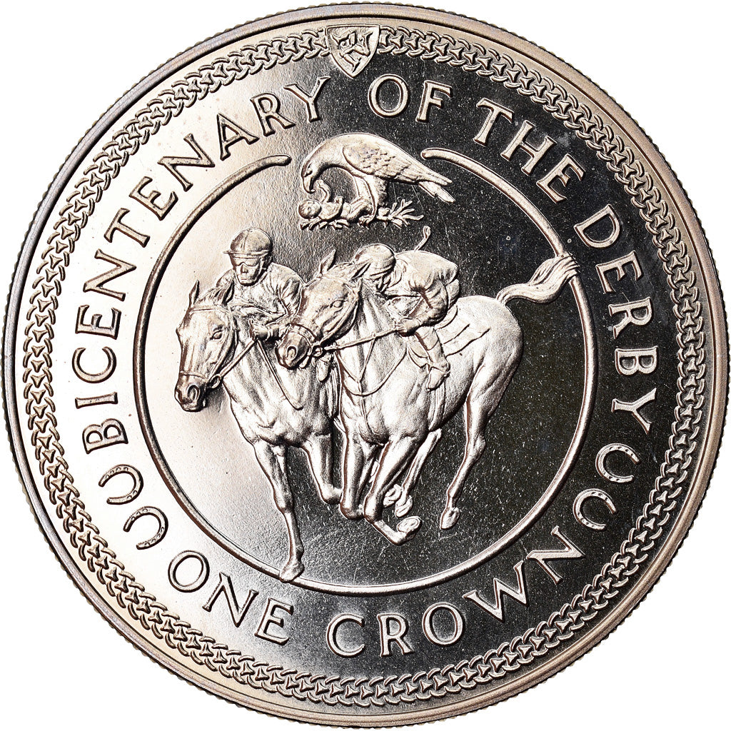 Coin, Isle of Man, Elizabeth II, Crown, 1980, Pobjoy Mint, MS(64)