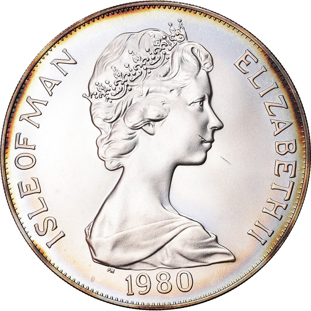 Coin, Isle of Man, Elizabeth II, Crown, 1980, Pobjoy Mint, MS(64)
