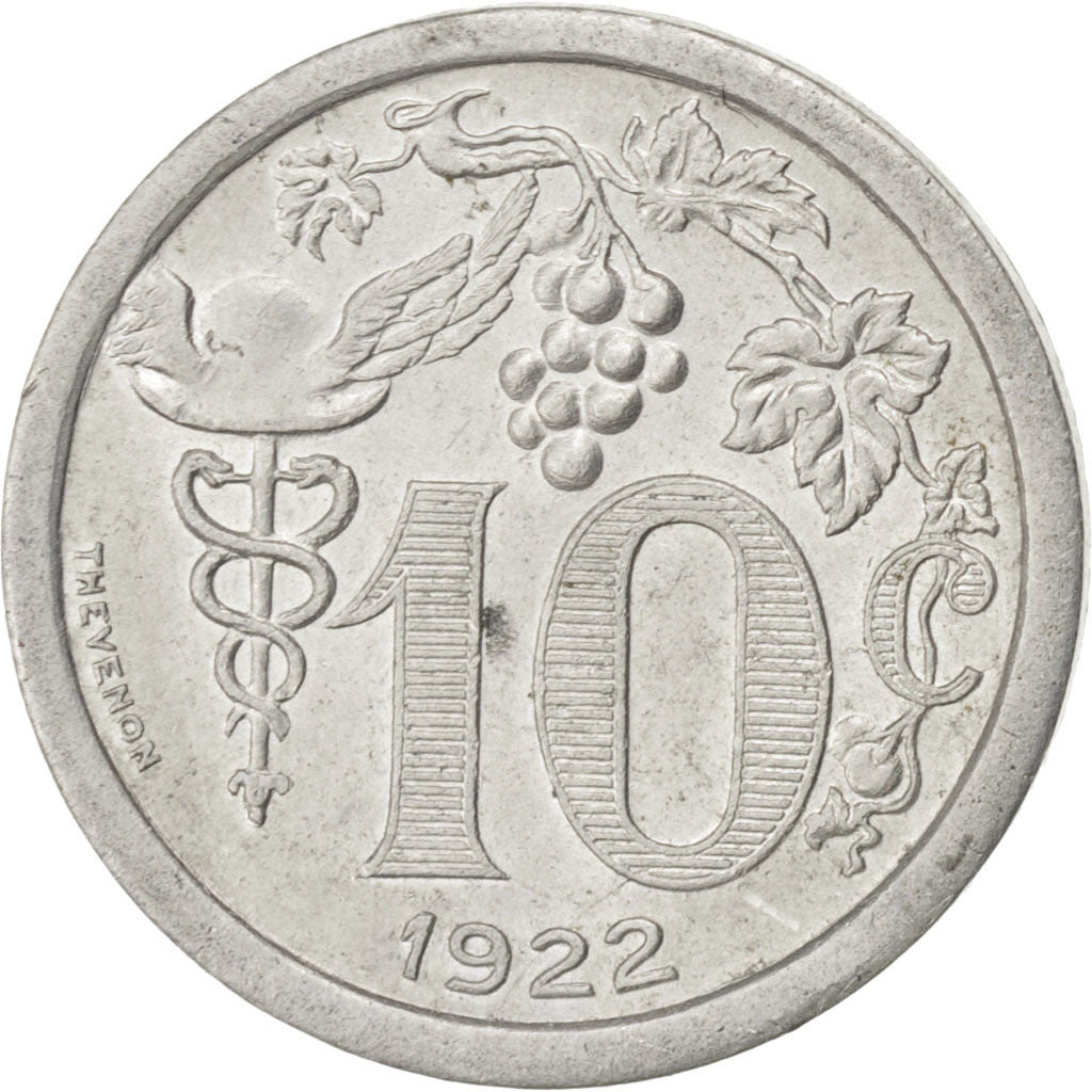 Coin, France, 10 Centimes, 1922, AU(50-53), Aluminium, Elie:10.2