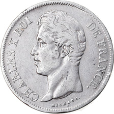 Münze, Frankreich, Charles X, 5 Francs, 1828, Bayonne, S+, Silber, KM:728.8