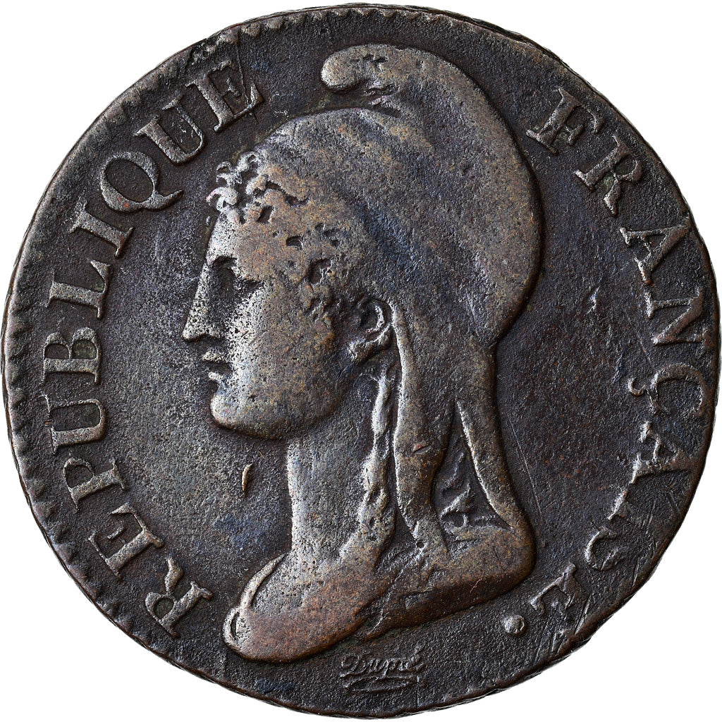 Coin, France, Dupré, 5 Centimes, AN 4, Paris, Petit module, VF(30-35), Bronze