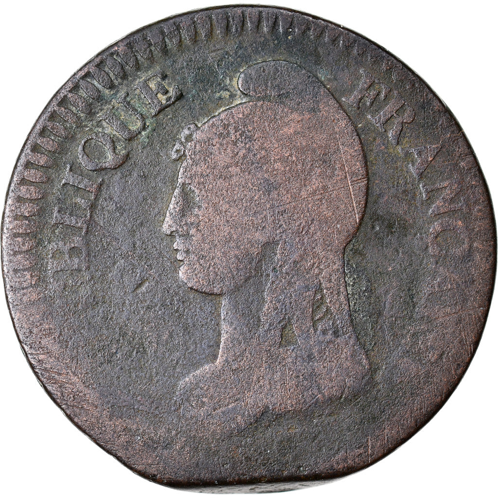 Coin, France, Dupré, Decime, AN 5, Paris, F(12-15), Bronze, KM:644.1