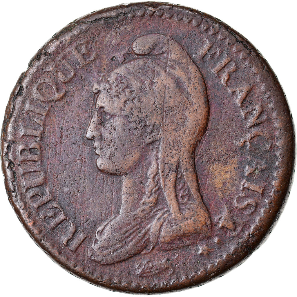 Coin, France, Dupré, Decime, AN 5, Paris, VF(30-35), Bronze, KM:644.1