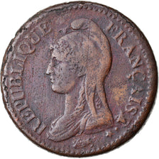 Coin, France, Dupré, Decime, AN 5, Paris, VF(30-35), Bronze, KM:644.1