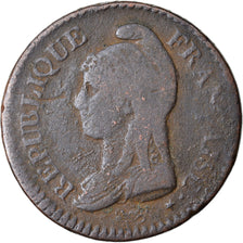 Coin, France, Dupré, Decime, AN 7, Paris, with É, F(12-15), Bronze, KM:644.1