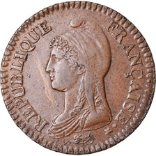 Coin, France, Dupré, Decime, AN 7, Paris, EF(40-45), Bronze, KM:644.1