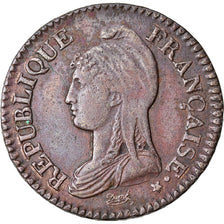 Monnaie, France, Dupré, Decime, AN 8, Paris, TB+, Bronze, KM:644.1, Le