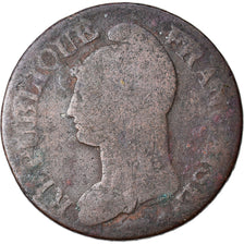 Munten, Frankrijk, Dupré, 5 Centimes, AN 5, Paris, ZG+, Bronze, KM:640.1