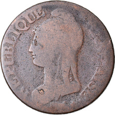 Monnaie, France, Dupré, 5 Centimes, AN 7, Paris, B+, Bronze, Gadoury:126