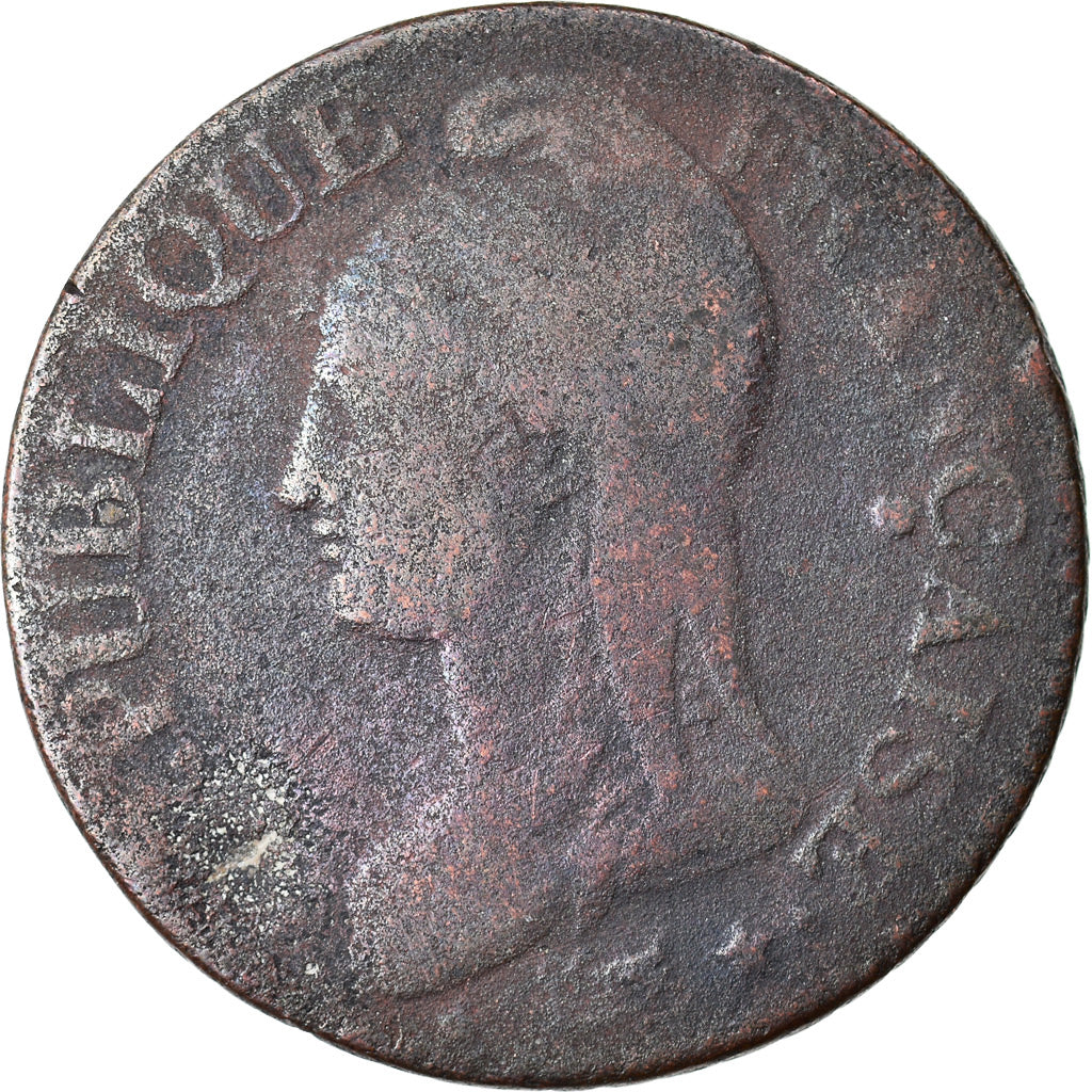 Coin, France, Dupré, 5 Centimes, An 8/5 (1799-1800), Lille W/A, F(12-15), Bronze