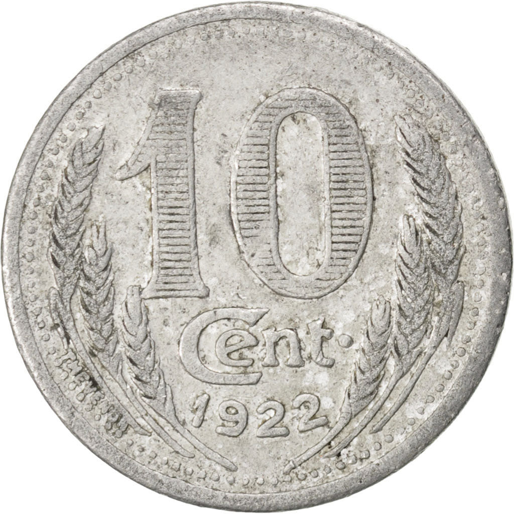 France, 10 Centimes, 1922, VF(30-35), Aluminium, Elie #10.2, 1.34