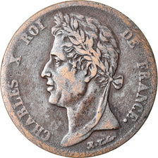 Coin, FRENCH COLONIES, Charles X, 5 Centimes, 1830, Paris, VF(20-25), Bronze