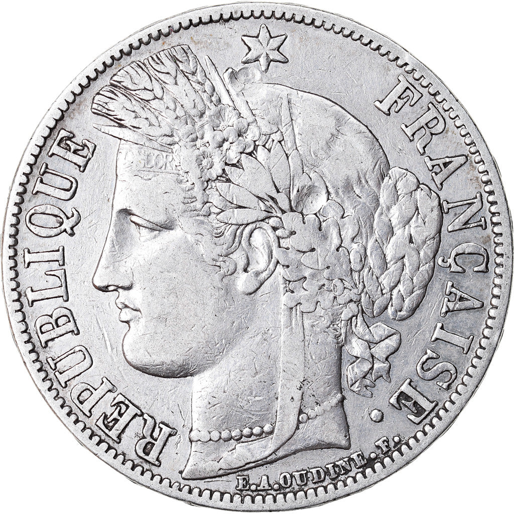 Coin, France, Cérès, 5 Francs, 1850, Paris, EF(40-45), Silver, KM:761.1