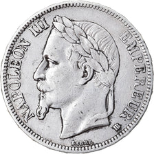 Coin, France, Napoléon III, 5 Francs, 1867, Strasbourg, EF(40-45), Silver