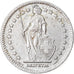 Coin, Switzerland, 2 Francs, 1948, Bern, AU(50-53), Silver, KM:21