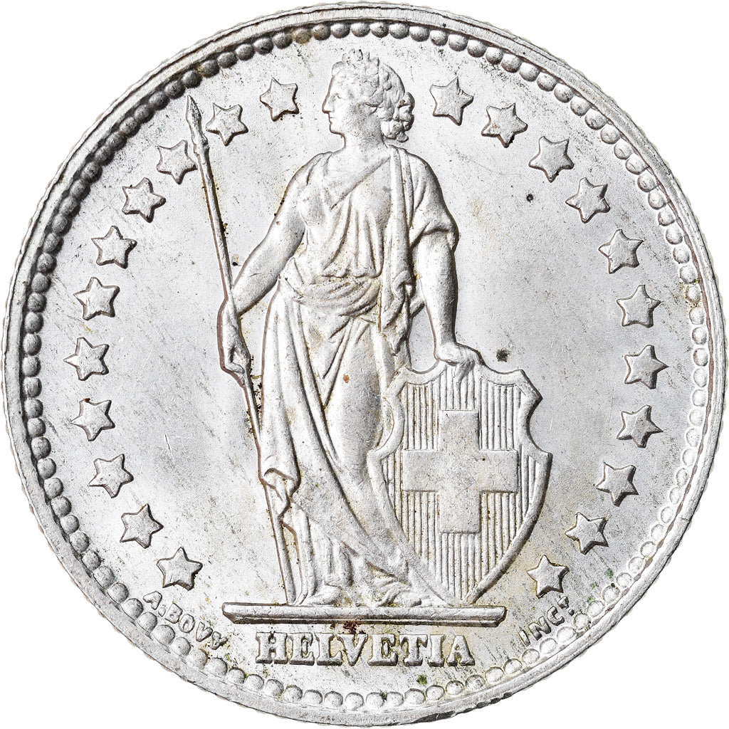 Coin, Switzerland, Franc, 1956, Bern, MS(63), Silver, KM:24