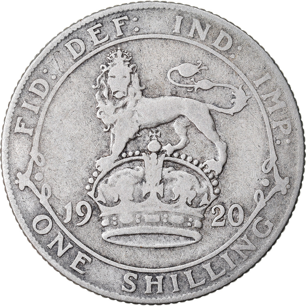 Coin, Great Britain, George V, Shilling, 1920, VF(30-35), Silver, KM:816a