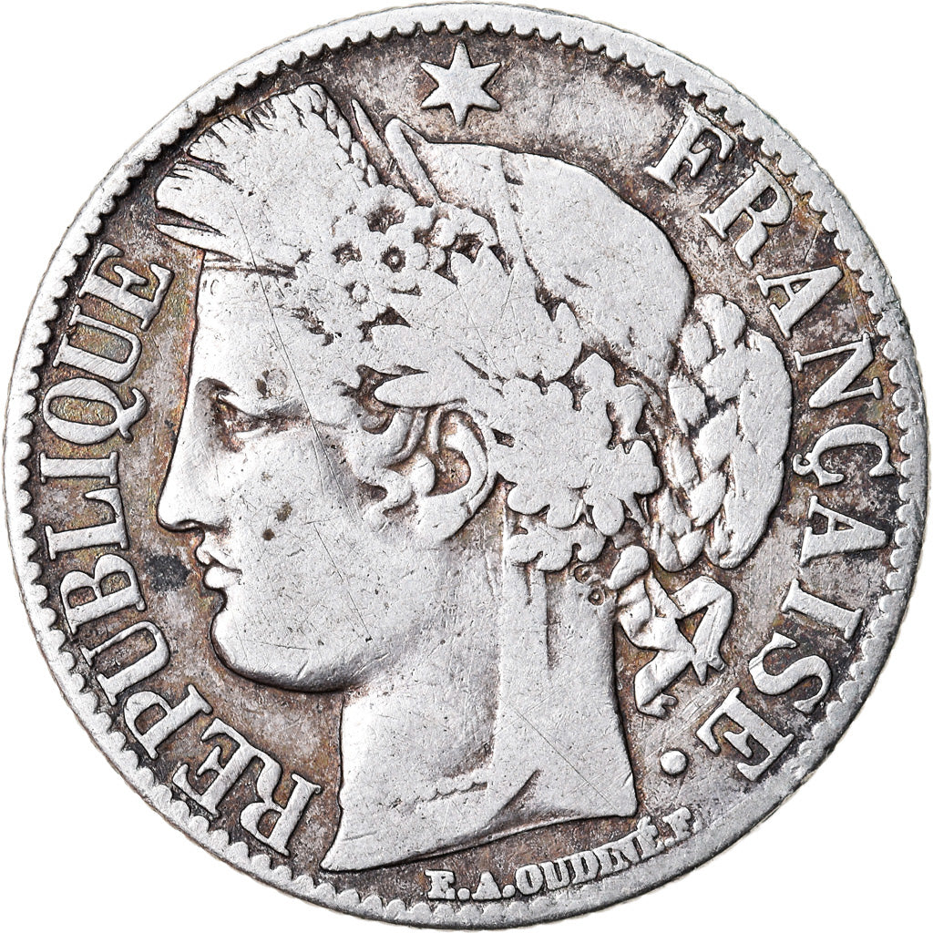 Münze, Frankreich, Cérès, Franc, 1872, Paris, S, Silber, KM:822.1