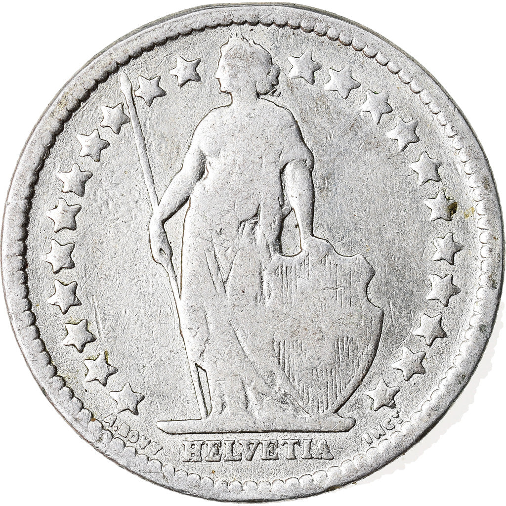 Coin, Switzerland, 1/2 Franc, 1879, Bern, VF(20-25), Silver, KM:23