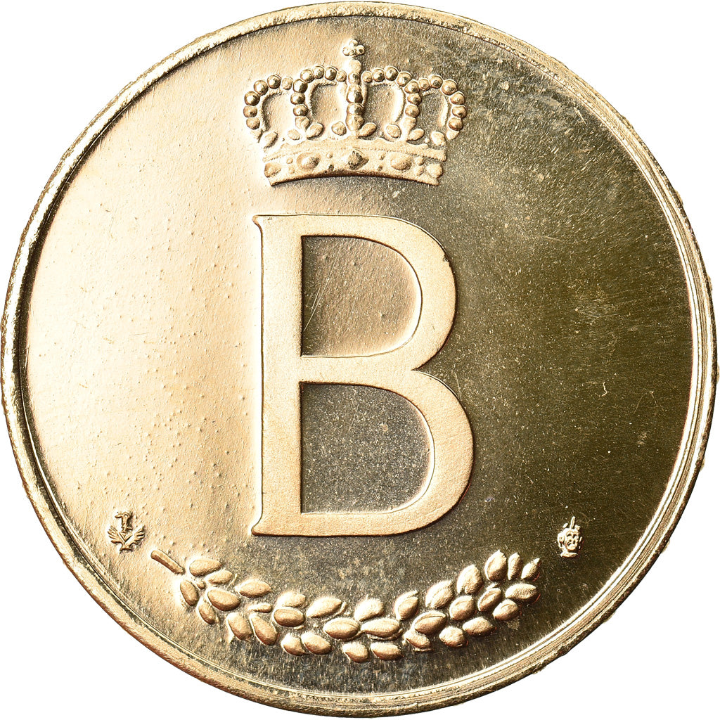 Belgium, 20 Francs, 20 Frank, Baudouin - 25 ans de Règne, 1976, MS(65-70), Gold