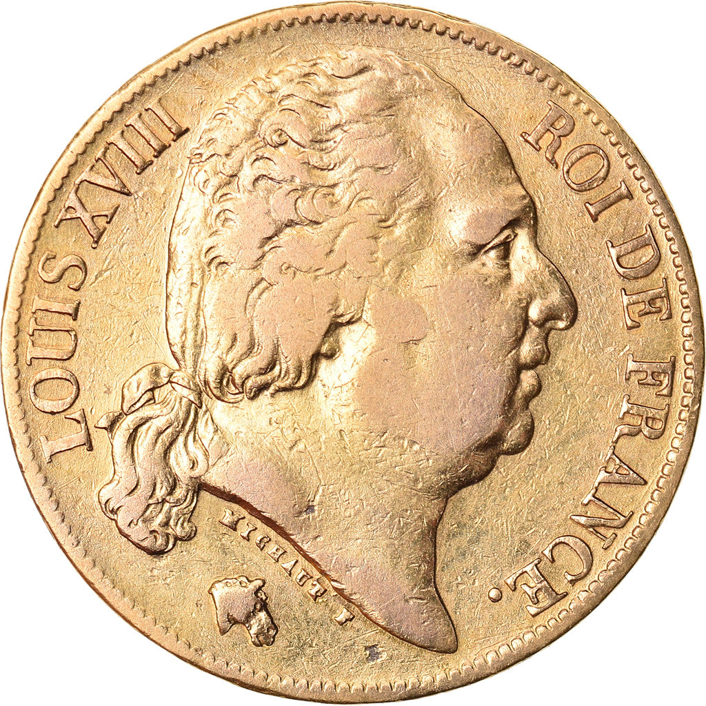 Monnaie, France, Louis XVIII, Louis XVIII, 20 Francs, 1824, Paris, TB+, Or