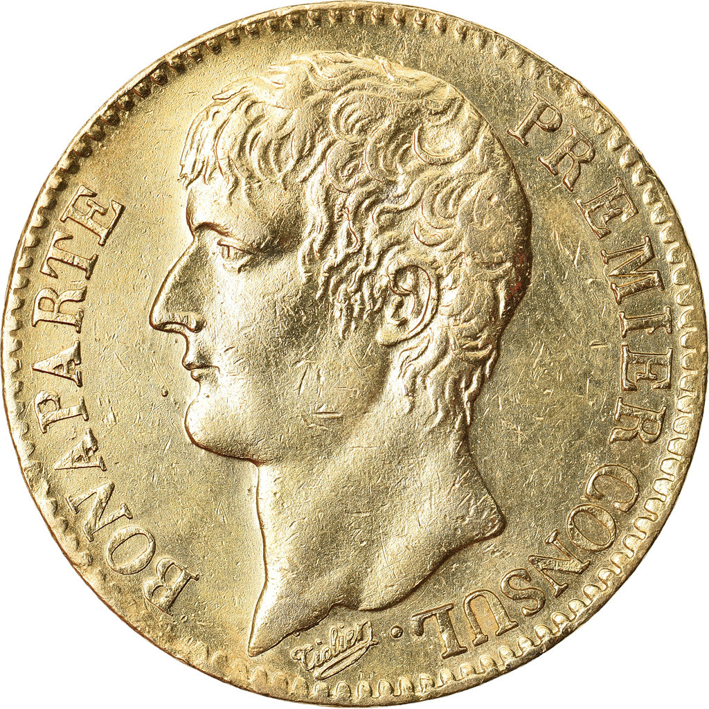 Munten, Frankrijk, Napoléon I, 40 Francs, An 12, Paris, ZF+, Goud, KM:652