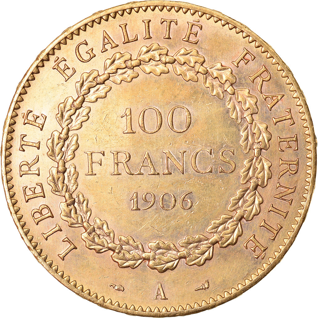 Coin, France, Génie, 100 Francs, 1906, Paris, AU(55-58), Gold, KM:832