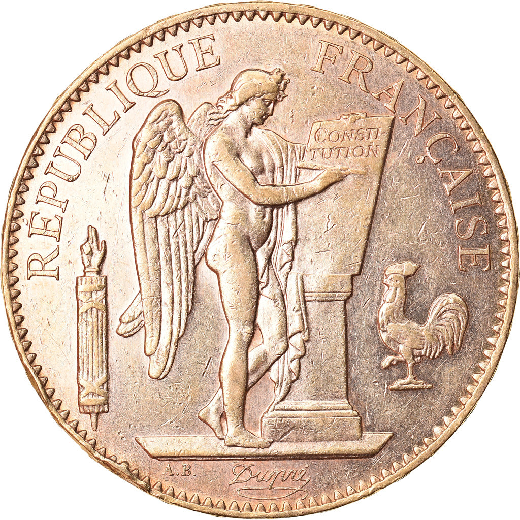 Münze, Frankreich, Génie, 100 Francs, 1908, Paris, SS+, Gold, KM:858