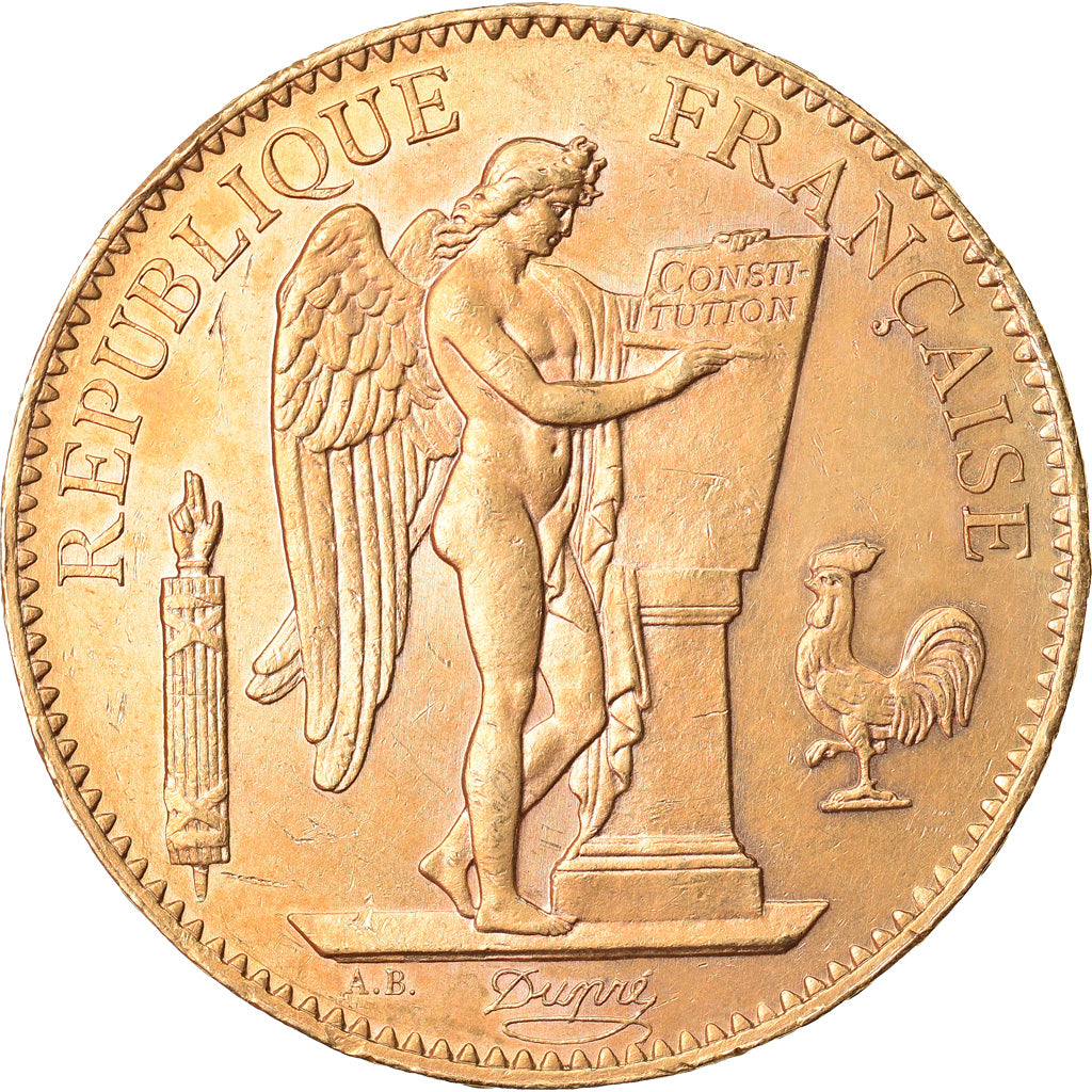 Moneta, Francja, 100 Francs, 1909, Paris, MS(60-62), Złoto, Gadoury:1137a
