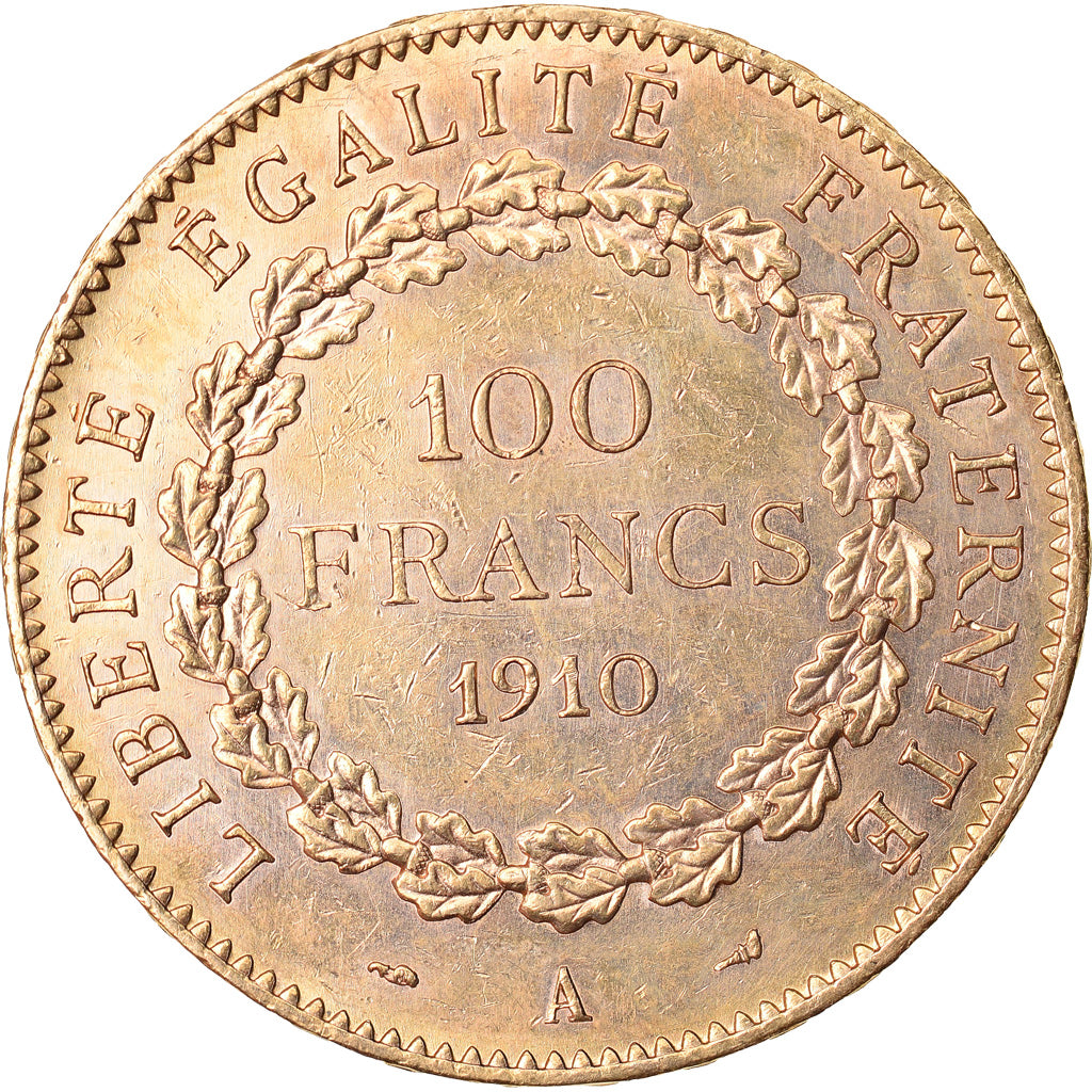 Munten, Frankrijk, 100 Francs, 1910, Paris, ZF+, Goud, Gadoury:1137a