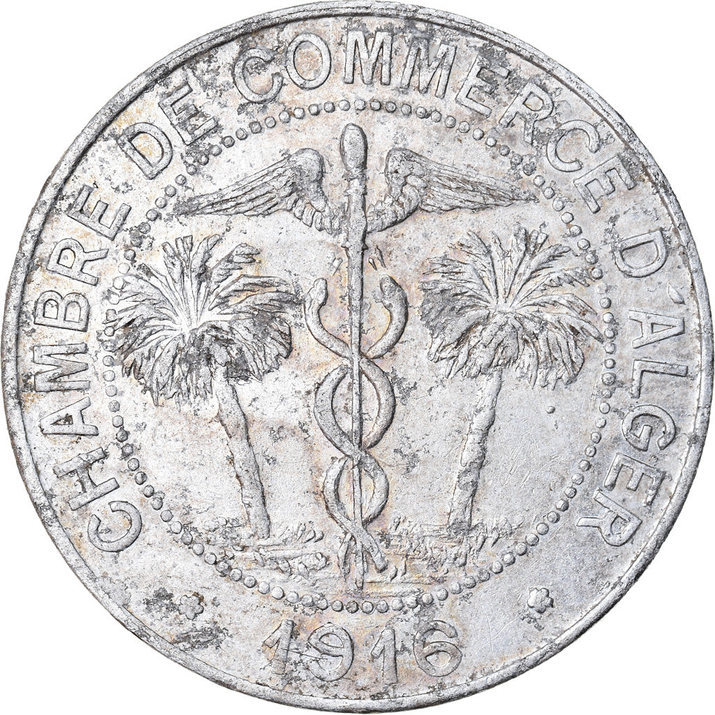 Coin, Algeria, 10 Centimes, 1916, EF(40-45), Aluminium, Elie:10.4