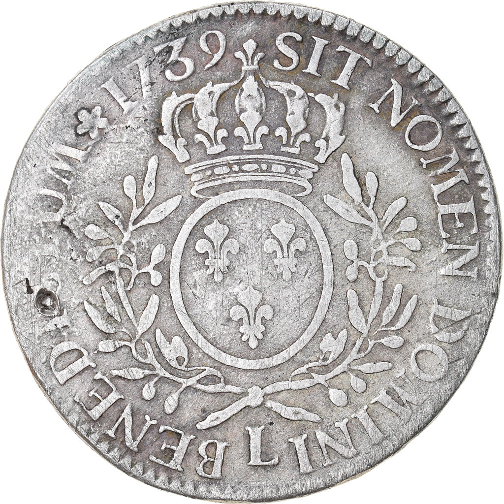 Coin, France, Louis XV, Écu aux branches d'olivier, Ecu, 1739, Bayonne
