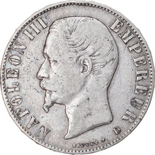 Moneta, Francja, Napoleon III, Napoléon III, 5 Francs, 1856, Lyon, VF(30-35)