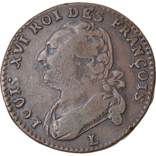 Coin, France, Louis XVI, 12 deniers françois, 12 Deniers, 1792, Bayonne