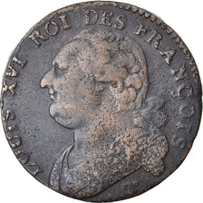 Monnaie, France, 12 deniers françois, 12 Deniers, 1792, Nantes, TTB, Bronze