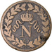 Moneta, Francia, Napoleon I, Decime, 1815, Strasbourg, MB, Bronzo, Gadoury:195e
