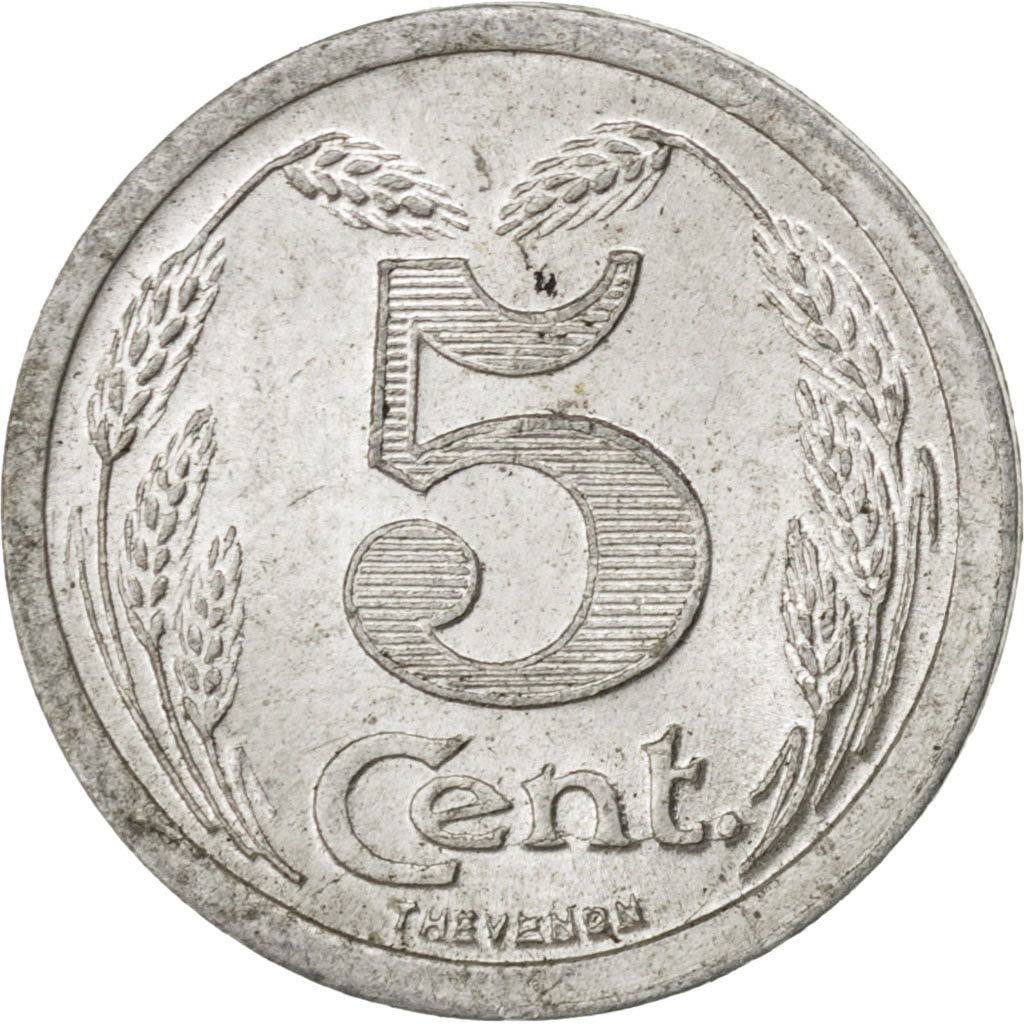 France, 5 Centimes, 1921, EF(40-45), Aluminium, Elie #10.1, 0.89