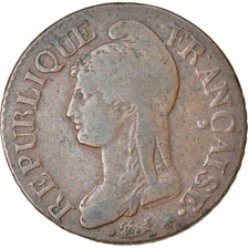 Moeda, França, 5 Centimes, 1800, Paris (A/R), VF(20-25), Bronze, Gadoury:126a