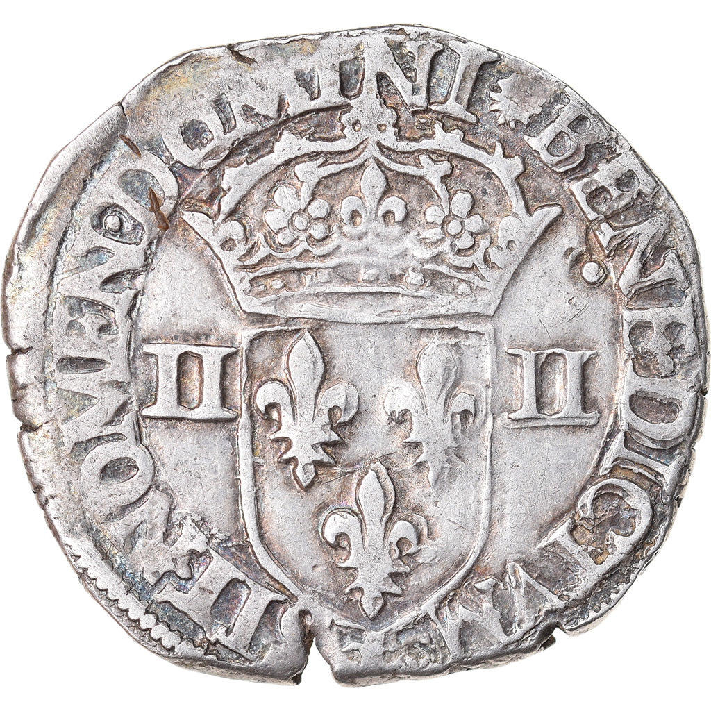 Münze, Frankreich, Henri III, 1/4 Ecu, 1581, Nantes, SS, Silber, Sombart:4662
