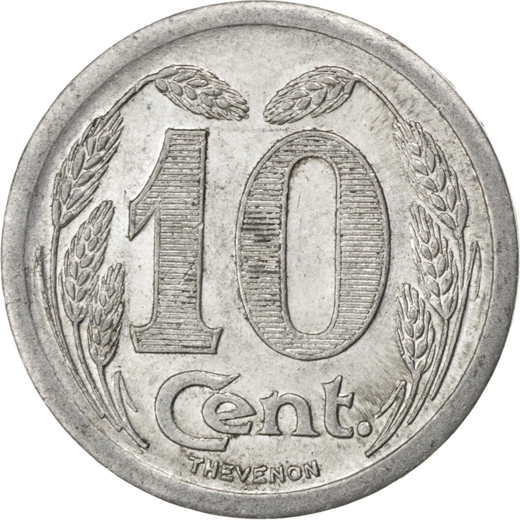 France, 10 Centimes, 1921, EF(40-45), Aluminium, Elie #10.2, 1.27
