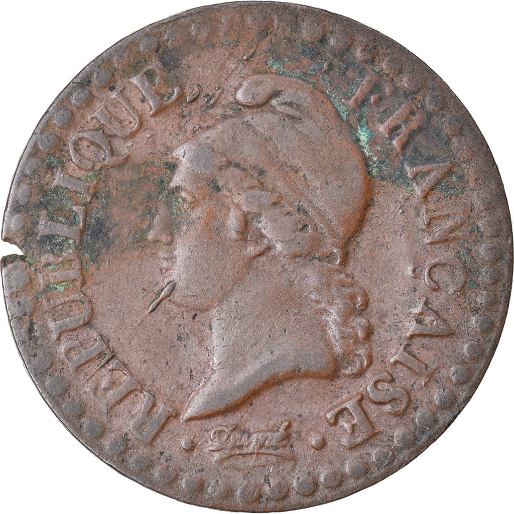 Coin, France, Dupré, Centime, AN 6, Paris, VF(30-35), Bronze, KM:646