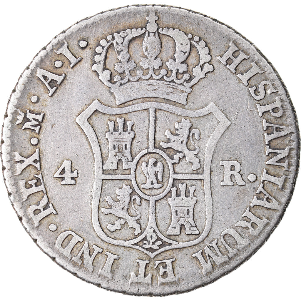 Coin, Spain, Joseph Napolean, 4 Réales, 1811, Madrid, VF(30-35), Silver