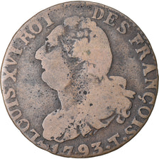 Münze, Frankreich, 6 deniers françois, 6 Deniers, 1793, Nantes, S+, Bronze