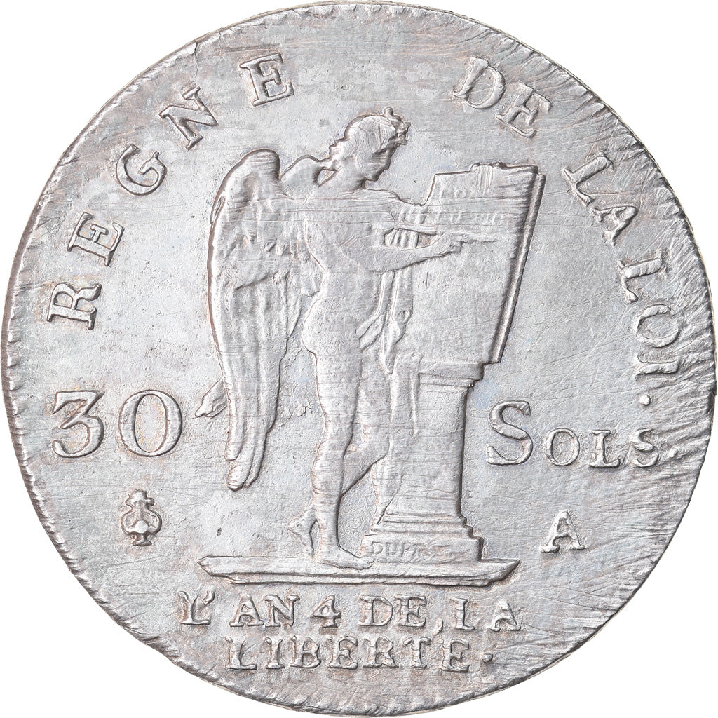 Monnaie, France, 30 sols françois, 30 Sols, 1792, Paris, TTB+, Argent