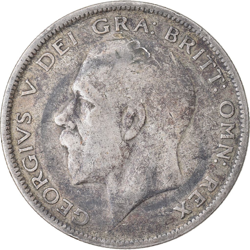 Moneta, Gran Bretagna, George V, 1/2 Crown, 1928, MB+, Argento, KM:835