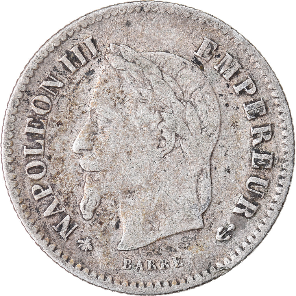 Moeda, França, Napoleon III, Napoléon III, 20 Centimes, 1867, Paris
