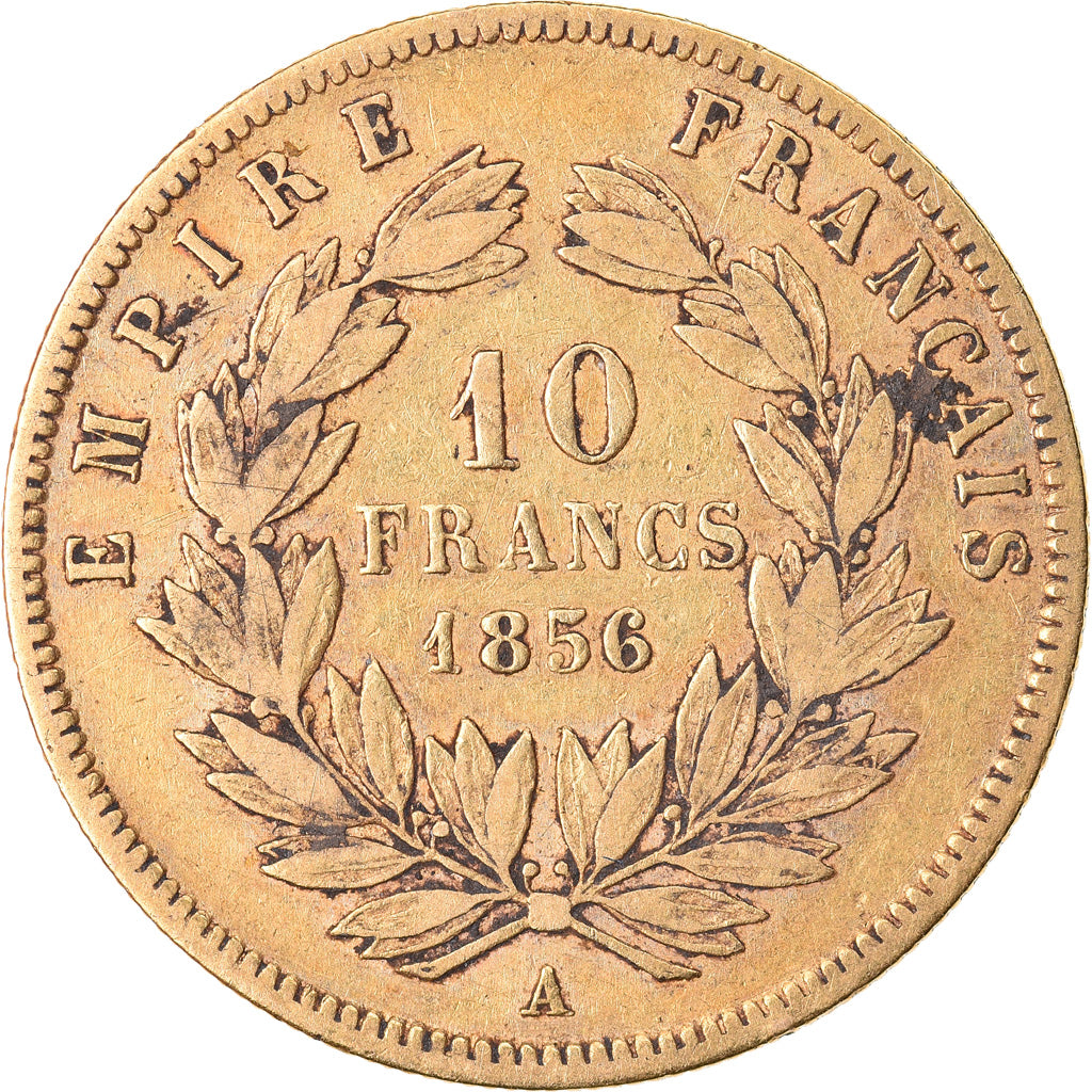 Munten, Frankrijk, Napoleon III, Napoléon III, 10 Francs, 1856, Paris, FR+